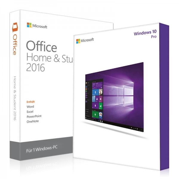 Windows 10 Pro + Office 2016 Home & Student
