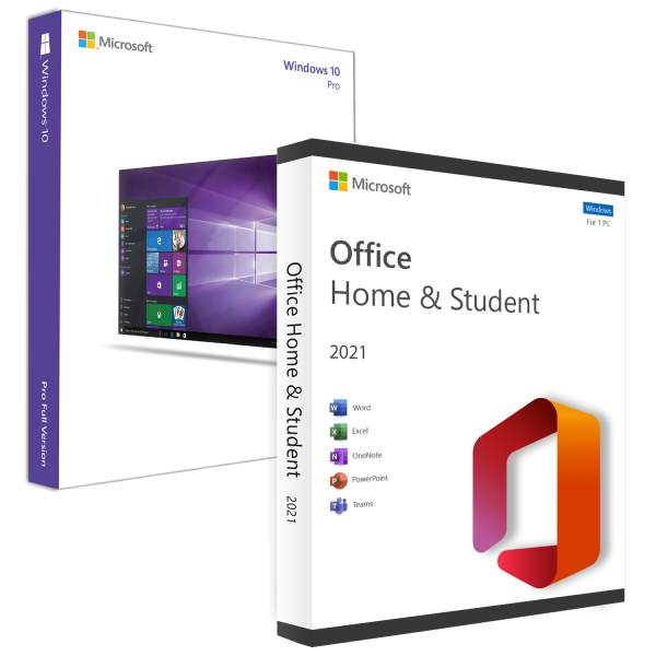 Windows 10 Pro + Office 2021 Home & Student